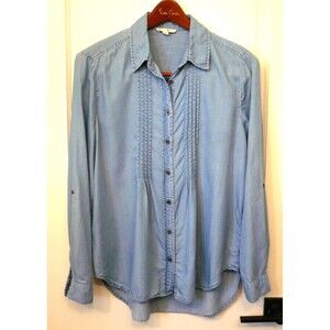 Jane and Delancey M Top Chambray Cottagecore Romantic Flirty Cowgirl Country